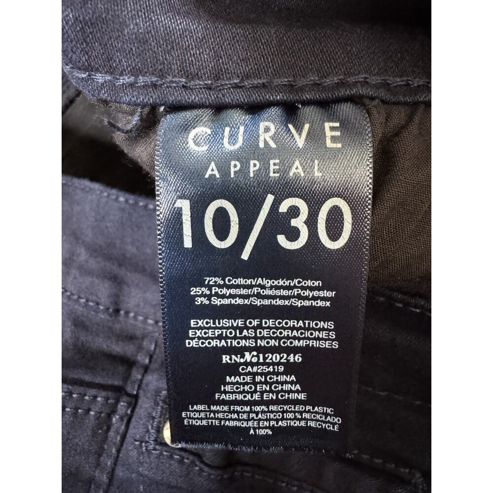 Curve Appeal High Rise Wide Leg Jeans Size 10 / 30 Dark Wash Blue - Picture 10 of 11